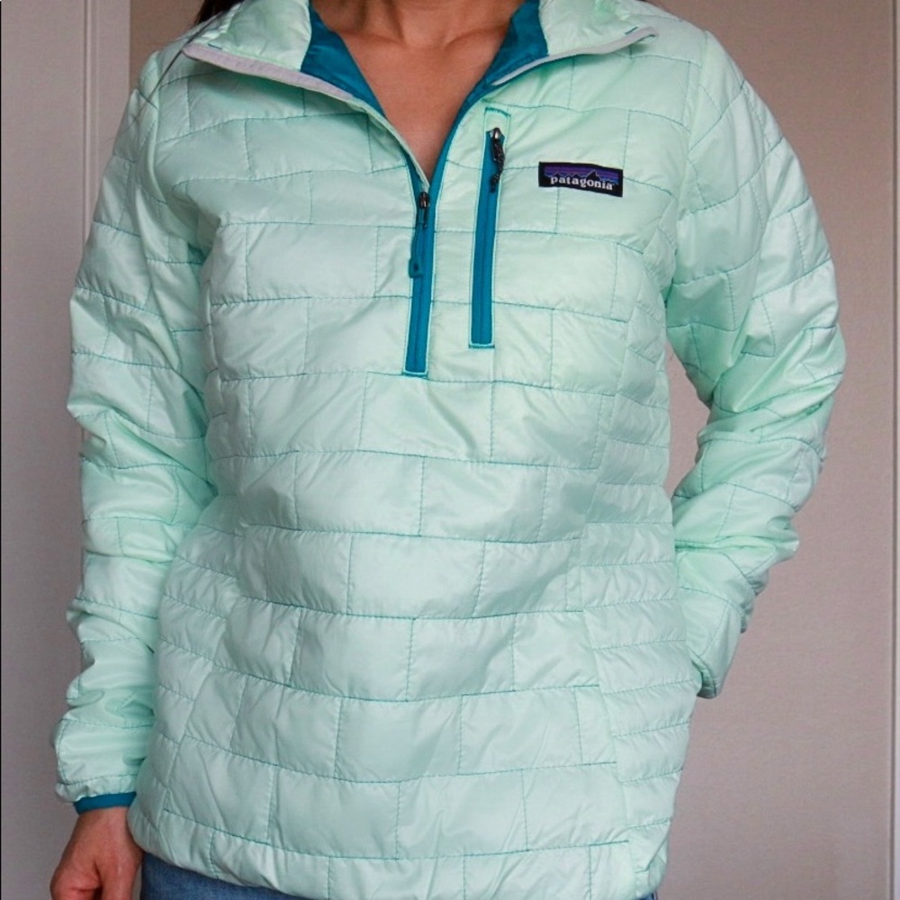 Mint green Patagonia quarter zip jacket